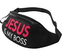 Sacoche Banane Christianisme Jésus Est Mon Patron Léger Sac De Taille Unisexe Sacoche Homme Bandouliere Pour Homme Randonnée Vie Quotidienne 14X35Cm