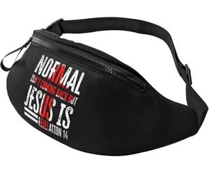 Sacoche Banane Mode Waist Pack La Normalité Ne Reviendra Pas, mais Jésus Est La Révélation. Réglable Sac De Sport Vélo pour Vie Quotidienne Running Outdoor 14X35Cm