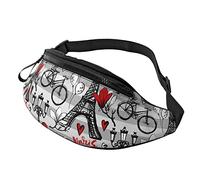 Sacoche Banane Paris Romantique, La Fête des Amoureux, Sac À Poitrine Mode Sac Poitrine Unisexe Sac Banane De Randonnée pour Homme Running Vacances
