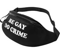 Sacoche Banane Portable Sacoche Homme Bandouliere Être Gay, Commettre Un Crime Mode Sac De Taille pour Gym Cyclisme Running 14X35Cm