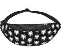 Sacoche Banane Réglable Sacoche De Sport Eagle Albanais avec Prise Casque Sac Porté Épaule pour Activités Vacances Homme 14X35Cm