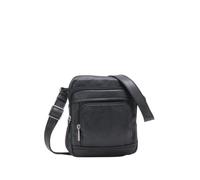 Sacoche bandoulière - Arthur & Aston Ref 53375 - Cuir de vachette - Noir - 16x6x20 cm