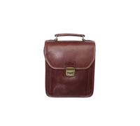 Sacoche bandoulière Hexagona en cuir Ref 33907 Marron 23*20*8 cm