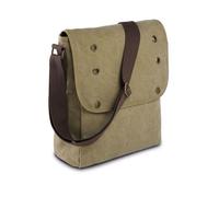 Sacoche bandoulière - KIMOOD - KI0302 - Toile vintage - Beige kaki - 25x32x9 cm