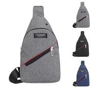 Sacoche Bandoulière, Sacoche Homme Bandouliere Banane Sac Sacs Gris, Pochette Petit Léger Et Étanche Saccoche Sling Bag De Poitrine Voyage Sport Et Tourisme Pour Hommes Et Femmes