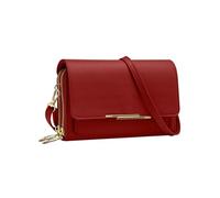 Sacoche Bandoulière Smartphone Simili cuir Multi-compartiments rouge