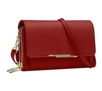 Avizar Sacoche Bandoulière Smartphone Simili cuir Multi-compartiments Rouge