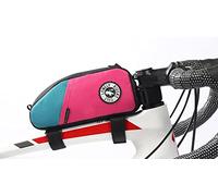Sacoche Cadre Vélo Accessoires - Sacoche Vélo Cadre Imperméable 1,2L Rangement Compléments Vélo Sac Cadre VTT Fixation Tube Supérieur 18x9x5,5 cm pour Outils Cyclisme