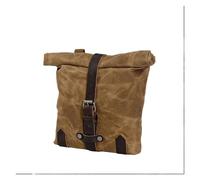 Sacoche Cavaliere Moto Sac À Bandoulière Étanche pour Trousse À Outils Style Vintage Sacoche Latérale Toile Cirée À l'huile Petit Sac Voiture Électrique Sacoche arrière de Moto(Khaki)