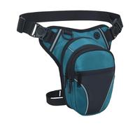 Sacoche Cavaliere Moto Sac Banane Multipoches pour Moto Sacoche Latérale pour Homme avec Bande Réfléchissante Sac Banane pour Moto Sac Sport Décontracté Sacoche arrière de Moto(Lake Blue)