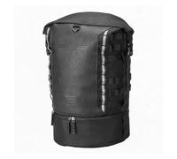 Sacoche Cavaliere Moto Sac De Rangement pour Dossier De Moto Sissy Bar, Grande Capacité 37 L, en Cuir PU, avec Housse De Pluie, Sac De Voyage Étanche