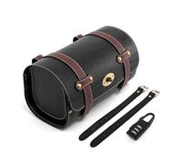 Sacoche Cavaliere Moto Sacoches De Selle Noires pour Guidon De Moto pour Cruiser, Sacoches De Selle en Forme De Tonneau(Color 2)