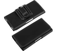 Sacoche ceinture avec clip ceinture et passant pour smartphone taille SL - Noir