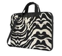Sacoche classique pour ordinateur portable Motif zèbre, Noir , 14 inch