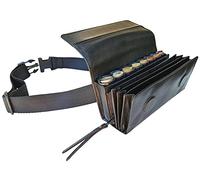 Sacoche Cuir Monnayeur Pièces Euro - Portefeuille Serveur Restauration Pratique - Pochette Caisse Monnaie Billets Pièces - Monnayeur Serveur 8 pièces - Fermeture Aimant- Bars, Restaurants
