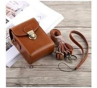 Sacoche de boîtier en cuir pu avec boucle pour le corps et dragonne pour canon g7x ii / g9x mark ii, sony rx100 / m2 (marron) Marron G