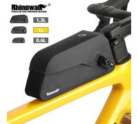 Sacoche de cadre de vélo Rhinowalk, imperméable, pour le rangement sur le tube supérieur, fixation par vis et sangle, pour le cyclisme, les voyages, VTT, route et gravel. 0.6L