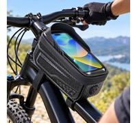 Sacoche de cadre pour Scott Aspect | Coque EVA noire effet carbone, fenêtre tactile, zip résistant à la pluie et fixation à trois points.
