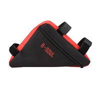 Sacoche de Cadre Selle Vélo VTT Sac Pochette Triangle Cyclisme Bicyclette (Couleur : Black+Red)