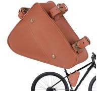 Sacoche de Cadre Vélo Imperméable Cuir - Pochette Triangle Grande Capacité Fermeture | Sac Tube Supérieur pour VTT Vélo Route Gravel Randonnée Urbain | Robuste Sacoche Bicyclette Accessoires