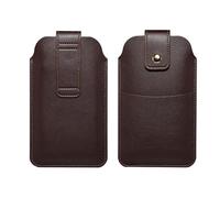 Sacoche de Ceinture Homme pour Téléphone Portable, Sac Ceinture en Cuir pour Smartphone, Étui Ceinture en Cuir Vertical Sac Randonnée Housse Transport Poche Portefeuille avec Clip Boucle de Ceinture