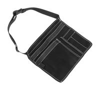 Sacoche de Ceinture pour Outils à Trois Poches, Noire, Robuste | Oxford, Métal, Maille Ventilée, Ceinture Rembourrée Réglable, Rangement Segmenté pour Chantier et Atelier