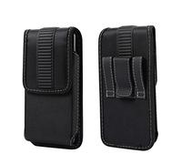Sacoche de Ceinture pour Téléphone Portable Noir, Sac de Clip Ceinture pour Smartphone Noir, Vertical Cuir Pochette Ceinture Étui de Transport pour Téléphone Voyage Homme Coque Sac Ceinture Clip Poche
