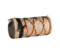 Sacoche de Guidon de Vélo Pochette de Rangement Cylindrique Sac de Fourche Avant Accessoire de Cyclisme en Tissu Oxford Convient pour Vélos de, Brun