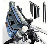 Sacoche de guidon de vélo, sac isotherme de 5 l, sac isotherme, sacoche de vélo avant, panier de vélo, support de téléphone portable, sacoche de volant avec écran tactile et bandoulière amovible, bleu