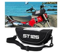 Sacoche De Guidon Grip Sac De Guidon Étanche pour Honda DAX 125 ST125, Sac De Navigation pour Volant De Moto (Tous Les Modèles)(Black Logo2)