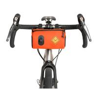 Sacoche de guidon vélo Restrap - Orange - 1,5 L - Nylon texturé 100 % imperméable - Attache sur guidon