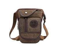 Sacoche De Jambe Moto Hommes Goutte Jambe Sac Fanny Pack Moto équitation décontracté épaule Croix Corps Cuisse mâle Hanche Ceinture Taille Sacs Sacoche Moto Jambe(Brown)
