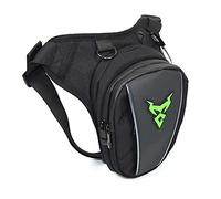 Sacoche De Jambe Moto Moto Goutte Jambe Cuisson Ceinture Hanche Bum imperméable Moto Voyage Panique Sac(Green Remark)