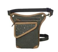 Sacoche de Jambe Moto Sac à bandoulière en Cuir véritable for Homme, Multifonction, décontracté, Sacoche de Voyage, Ceinture, Sac Jambe tombante(Color17)
