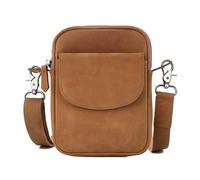 Sacoche de Jambe Moto Sac à Jambe de Taille en Cuir for Hommes vélo Moto Polyvalent(Khaki)