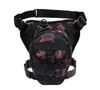 Sacoche De Jambe Moto Sac de Jambe Moto for Motocycliste Sac Multifonction Banane Hanche équitation Poitrine Taille Cuisse(DB-101 RD)