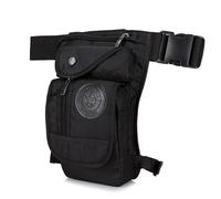 Sacoche De Jambe Moto Sacoche de Jambe en Toile for Homme, Sacoche de Moto Polyvalente, Sac à bandoulière, Ceinture, Hanche, Banane, Sac Banane for Le Camping Sacoche Moto Jambe(Black)