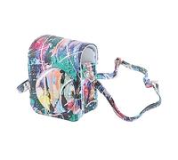 Sacoche de Protection avec Bandoulière Réglable pour Mini 12, Cuir PU imprimé Couleur, Excellente Protection, Design Rabattable, Sangle Multifonctionnelle (Graffitis colorés)