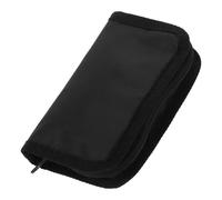Sacoche de Rangement pour Appareil Glycémie, 1 Pièce, Noire | Fermeture Lisse, Compartiments en Maille et Sangles Élastiques, Tissu PVC Alliage de Zinc, pour Kit de Test