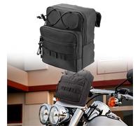 Sacoche De Rangement Universelle pour Guidon Moto, Fourche Avant, Sissy Bar pour Cruiser, Softail, Sportster