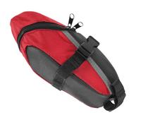 Sacoche de Selle Arrière pour Vélo, Grosse Capacité, Nylon Velours Rouge | Accès Pratique, Usage Polyvalent, Légère, pour Bicyclette et Vélo, Rangement Extérieur, Décoration