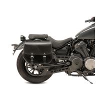 §Sacoche de Selle CustomAcces Sant Louis (avec Base Métallique) Droite + Support Noire§