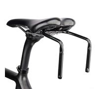 Sacoche de selle de vélo en alliage d'aluminium pour barre stabilisatrice - Support arrière étanche avec porte-bouteille d'eau anti-secousses, 15 x 12 x 10 cm, accessoire de cyclisme