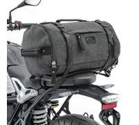Sacoche de selle Moto arrière Vintage 25L Canvas Sac à dos Rouleau gris