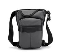 Sacoche De Selle/Sac Arrière De Moto Banane pour Moto, Décontracté, Bandoulière, Cuisse, Ceinture Hanche, Taille en Nylon pour Hommes, Sac De Jambe Tombante pour Café Racer Sacoche De Moteur(Gray)