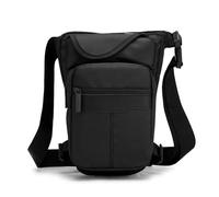 Sacoche De Selle/Sac Arrière De Moto Banane pour Moto, Décontracté, Bandoulière, Cuisse, Ceinture Hanche, Taille en Nylon pour Hommes, Sac De Jambe Tombante pour Café Racer Sacoche De Moteur(Black)