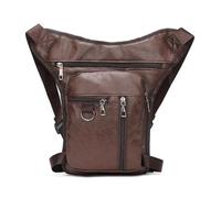 SAcoche De Selle/Sac Arrière De Moto Sac Banane Cuir Hommes Femmes, Sac Banane Loisirs Pour Voyage, Moto, Loisirs, Jambe Tombante, Cuisse, Hanche, Ceinture, Sacs Taille Sacoche De Moteur(Dark brown-15