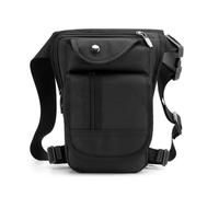 Sacoche De Selle/Sac Arrière De Moto Sac Banane Tactique Militaire pour Moto, Vélo, Cyclisme, Multi-Poches, Poche pour Cuisse, Sac en Toile pour Jambe Tombante Sacoche De Moteur(Black)