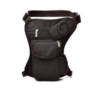 Sacoche De Selle/Sac Arrière De Moto Sacs Taille Sac Jambe Sac Jambe Ceinture pour Hommes Ceinture Vélo Et Moto Ceinture d'argent Sac Banane pour Hommes Toile Drop Sacoche De Moteur(Coffee)