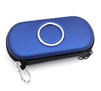 Sacoche de Transport en EVA pour Sony PSP 1000 2000 3000 Console de Jeux Sacoche de Voyage Portable Sacoche à Fermeture éclair Sac de Stockage Dur Sacoche de Voyage protectrice (Blue)